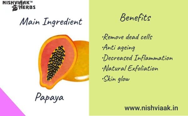 Nishviaak™ Natural Papaya Gel for Skin Brightening & Acne Treatment - Best for Face, Body & Hair Care - Hydrating & Exfoliating Gel for Glowing Skin