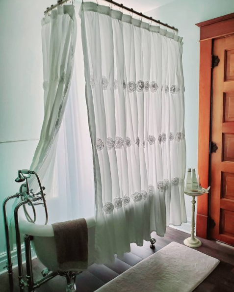 Darla Shower Curtain - Waterproof Bathroom Decor with Hooks, 72x72 Inches - Perfect for Bathroom, Spa, and Hotel Use