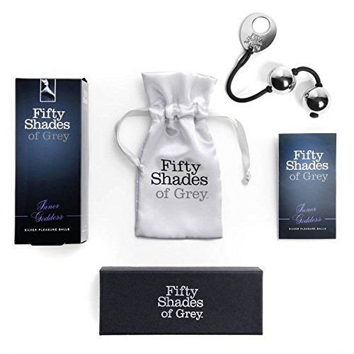 Fifty Shades of Grey Inner Goddess Silver Kegel Balls - 221g Weighted Vaginal Exercise Weights for Women's Pelvic Floor Strength Training - Perfect for Postpartum Recovery & Sexual Wellness