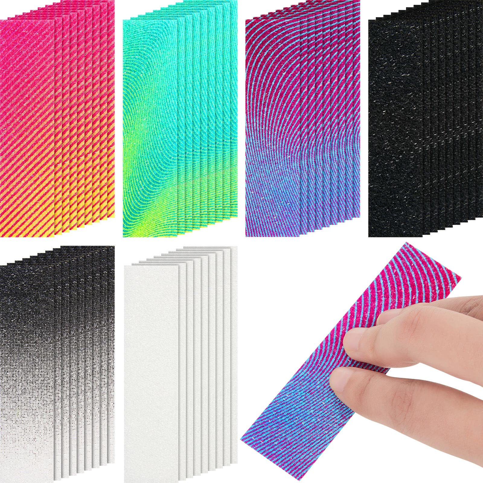 72 Pcs Anxiety Sensory Stickers - Textured Fidget Stickers for Stress Relief, Anti-Anxiety Tactile Decals for Desk & Classroom - Calming Sensory Toys for Adults & Teens (Gradient Style) - Perfect for ADHD Focus, Office Stress Relief & Classroom Sensory Tools