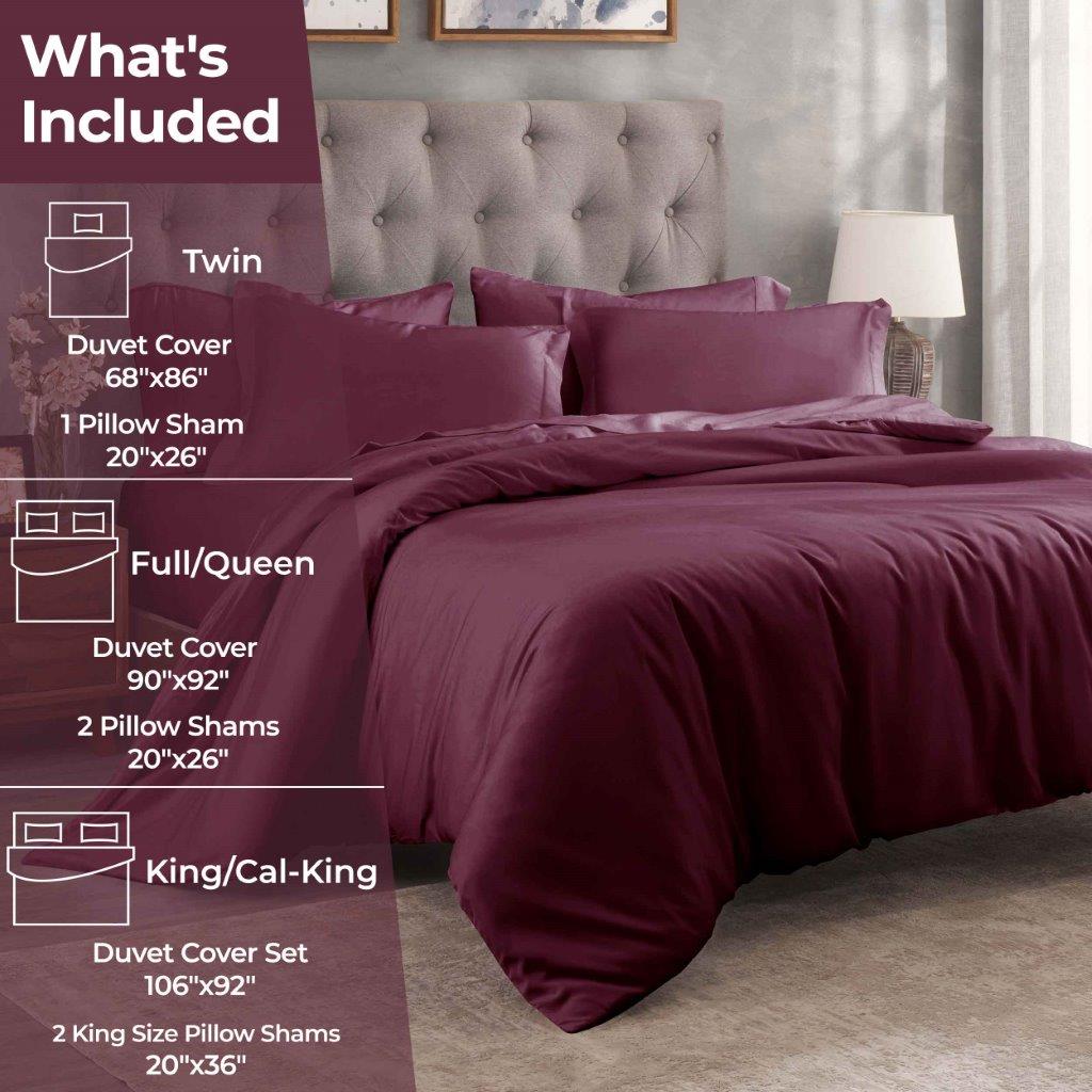 Premium Egyptian Cotton 400 Thread Count Duvet Cover Set - Ultra Soft & Breathable Bedding for Luxury Hotels & Master Bedrooms