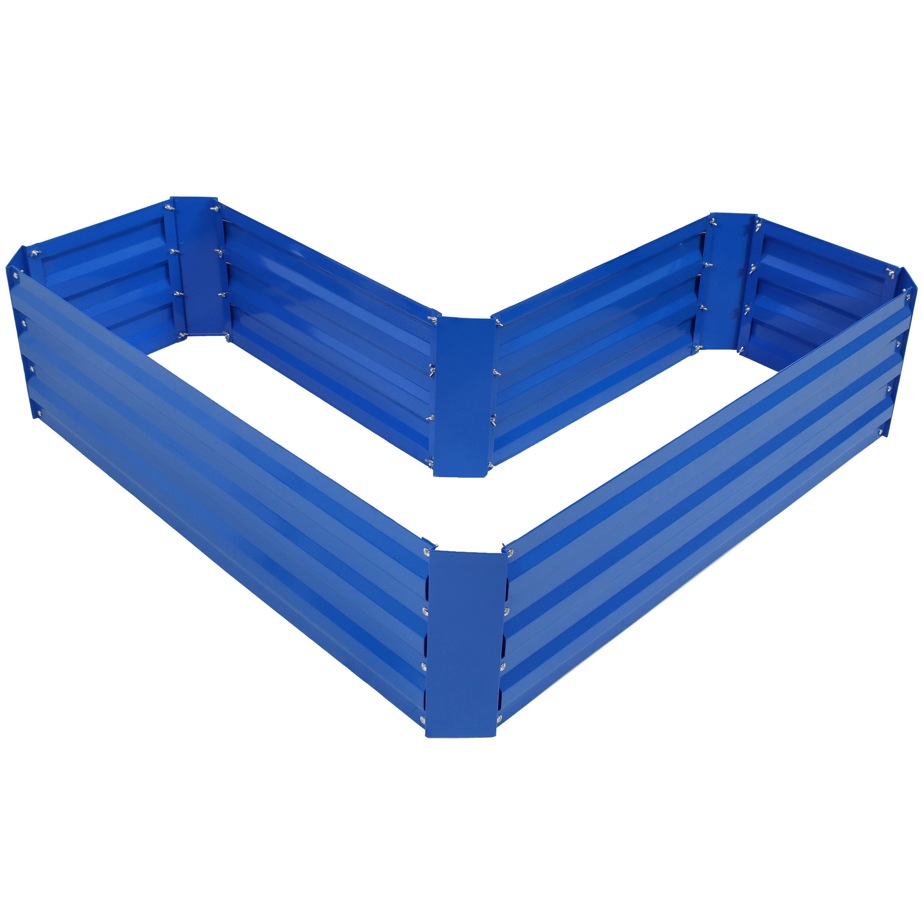 Galvanized Steel L-Shaped Raised Garden Bed Kit - Durable Outdoor Planter Box for Vegetables, Flowers & Herbs - Perfect for Patio, Backyard & Urban Gardening