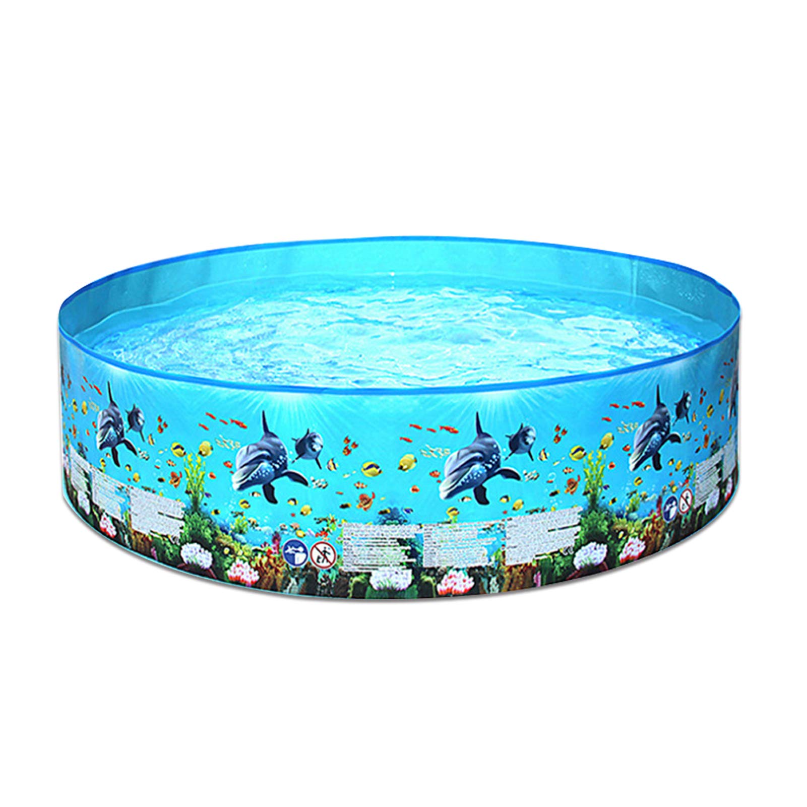 JENPECH Hard Plastic Swimming Pool for Kids - Durable Inflation-Free Family Swim Center - Outdoor Kiddie Pool for Garden, Backyard, Summer Water Parties & Toddler Splash Play