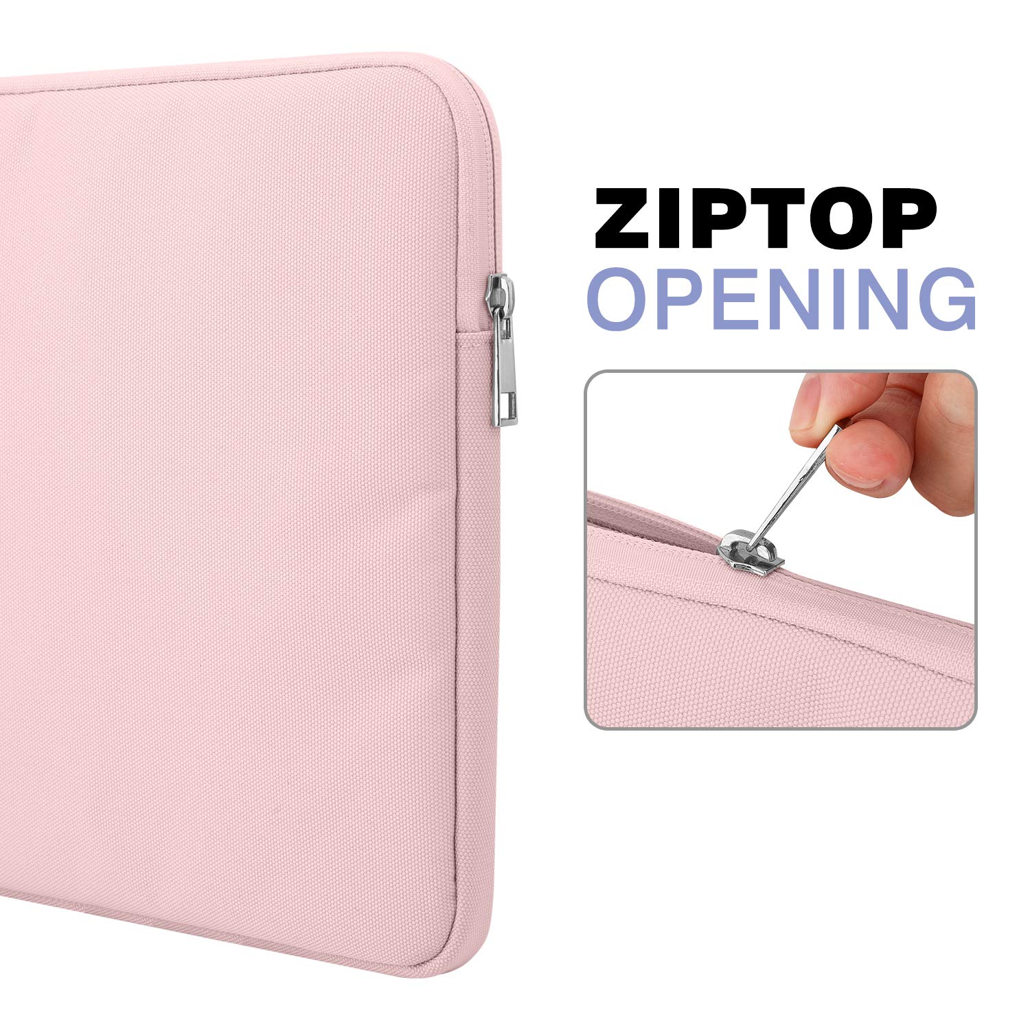 MoKo 9-11 Inch Tablet Sleeve Case for iPad Air/Pro (2025-2023 Models) - Lightweight Protective Cover with Soft Lining - Perfect for Travel, Office & School - Pink