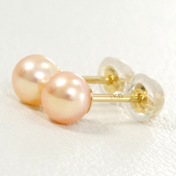 18K Yellow Gold Pearl Earrings for Women - Classic Elegant Stud Earrings with Freshwater Pearls - Perfect for Weddings, Parties & Gifts