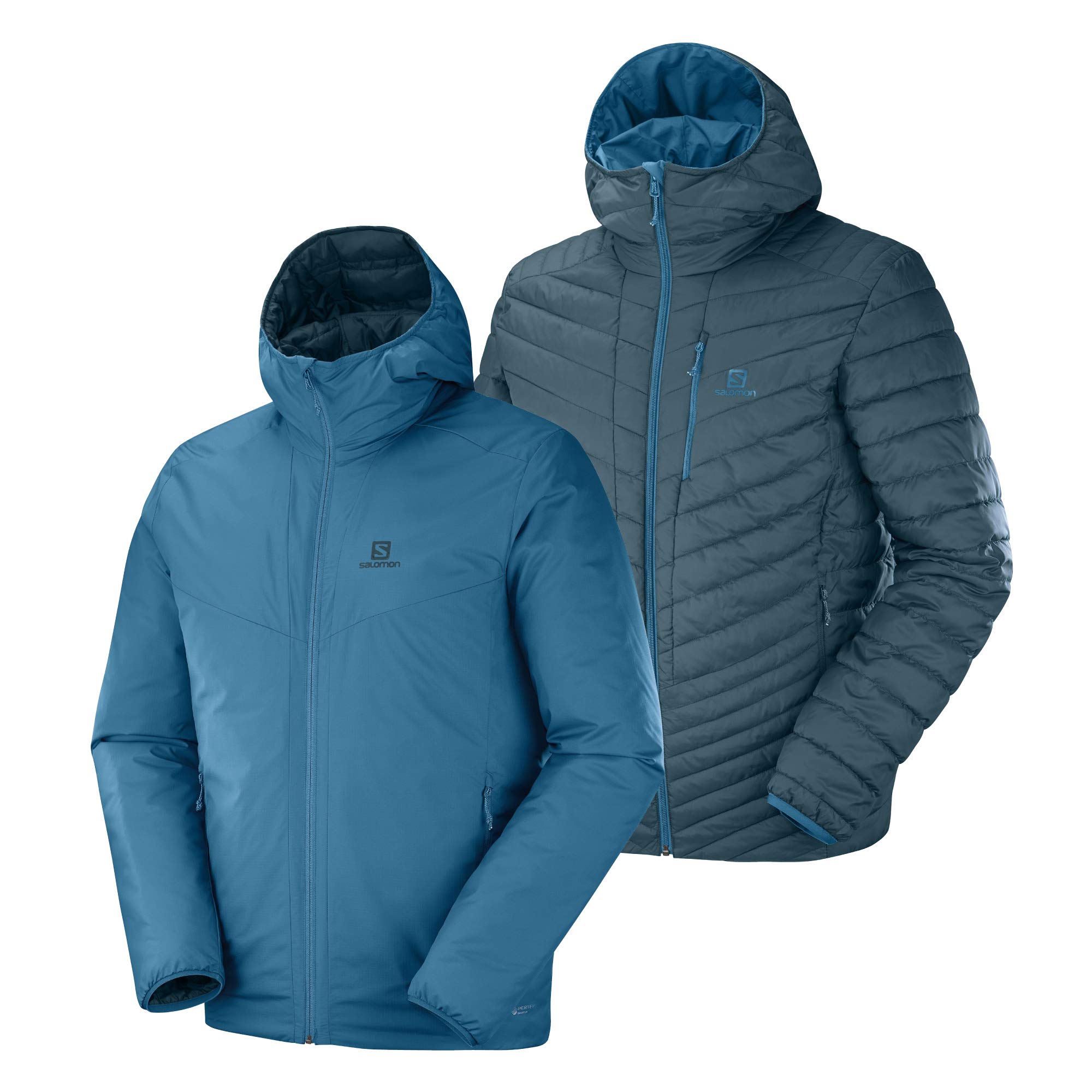 Salomon Drifter Loft Hoodie for Men - Lightweight Water-Resistant Fleece Jacket with Hood (Black) | Perfect for Hiking, Camping & Outdoor Adventures