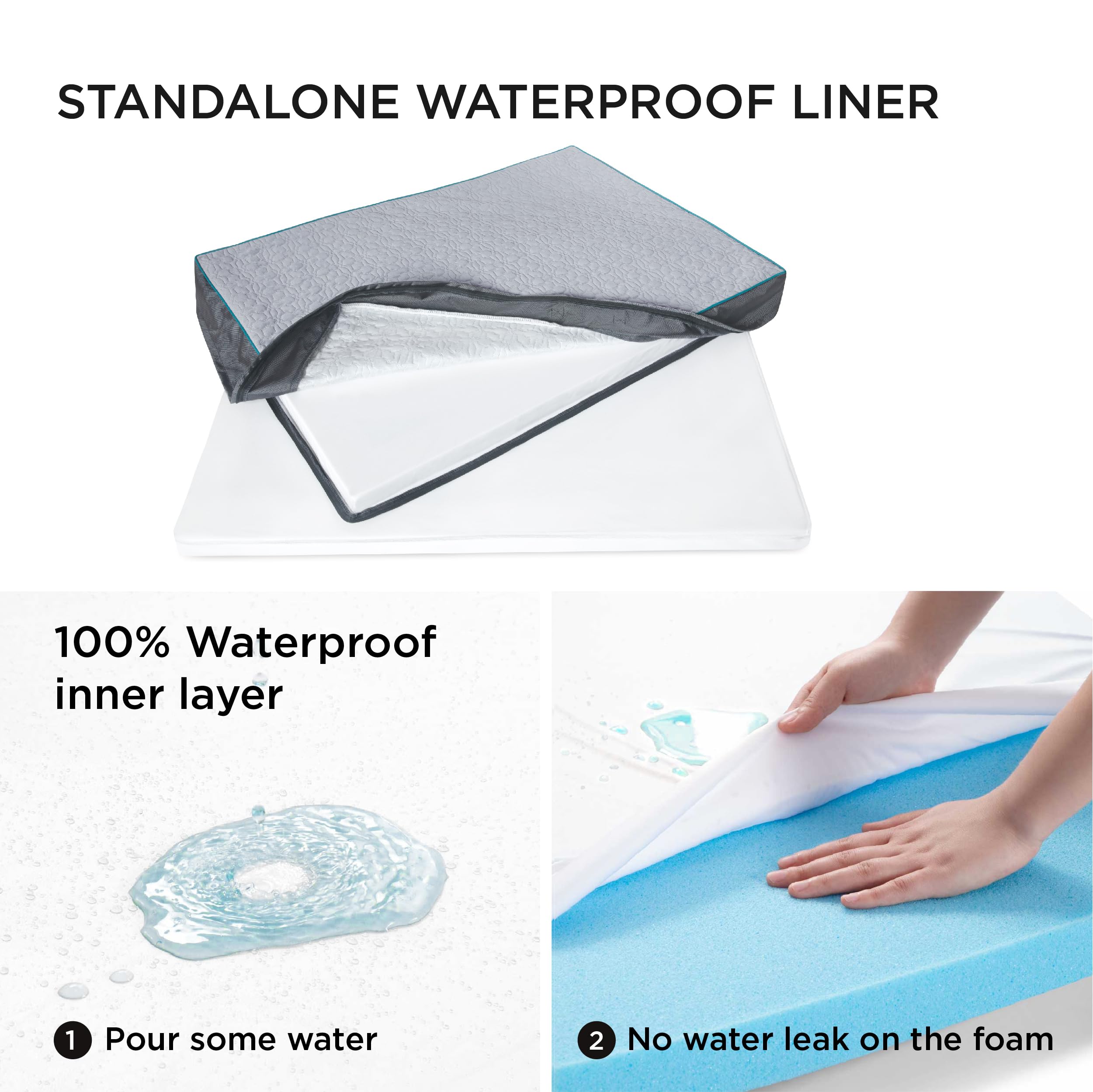 Orthopedic Dog Bed for Large Dogs - Memory Foam Pet Mattress with Washable Cover | Waterproof & Comfortable for Home Use