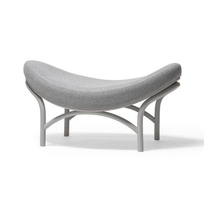 Stylish Chips Bentwood Ottoman by Ton - Modern Round Storage Footrest for Living Room, Bedroom & Office - Perfect for Extra Seating & Home Decor