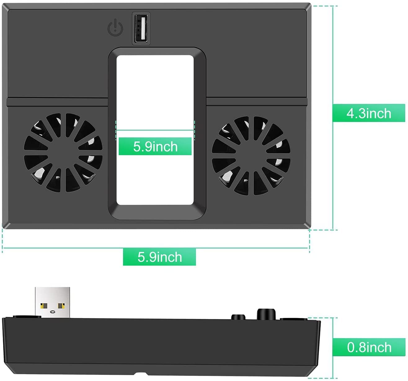 Linkstyle Vertical Cooling Stand with Dual Fans for Xbox Series X - USB Powered Cooling System with Extra USB Port - Perfect for Gaming, Streaming & Long Play Sessions
