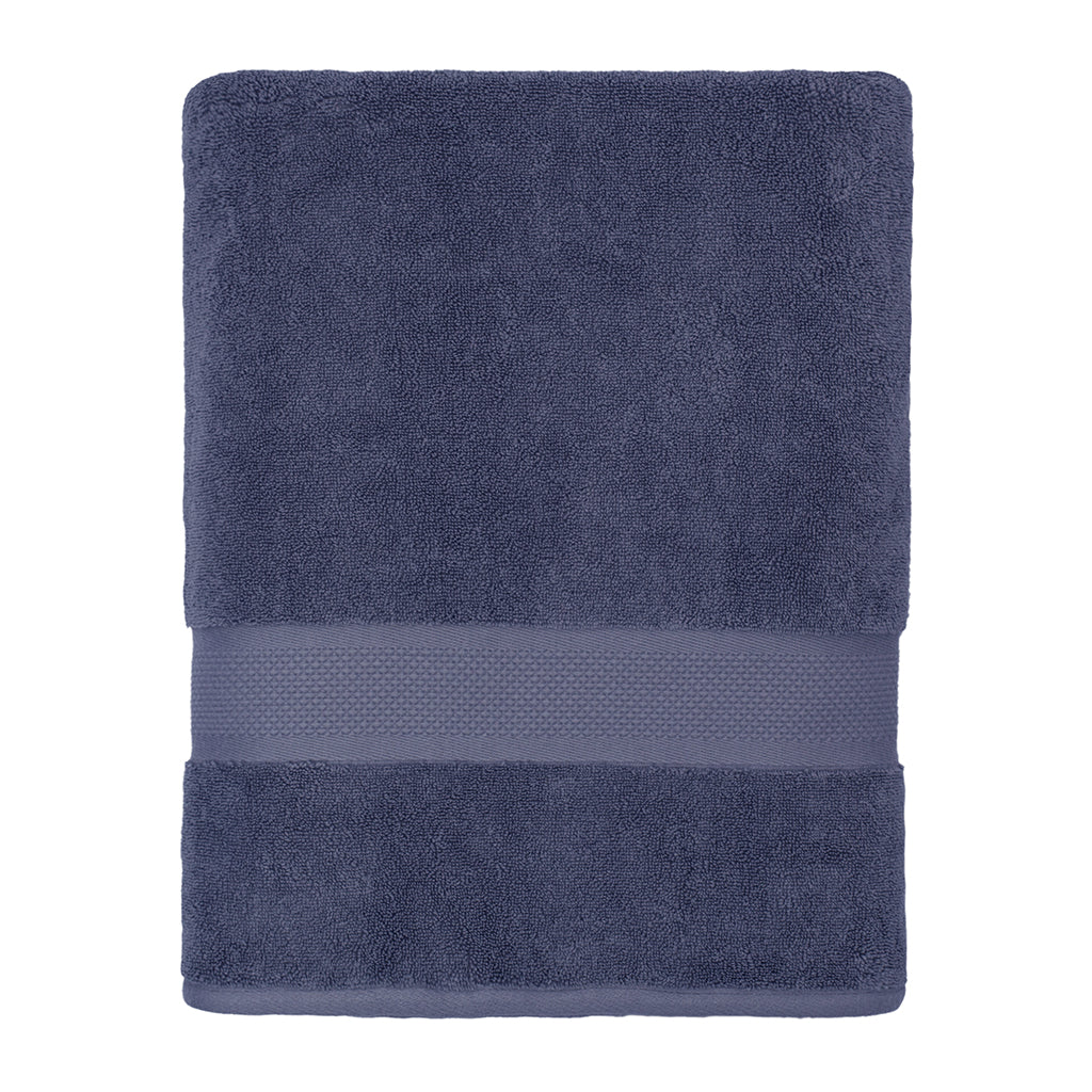 Premium Classic Navy Bath Sheet - Extra Large, Super Soft & Absorbent Cotton Towel for Spa, Bathroom & Beach Use