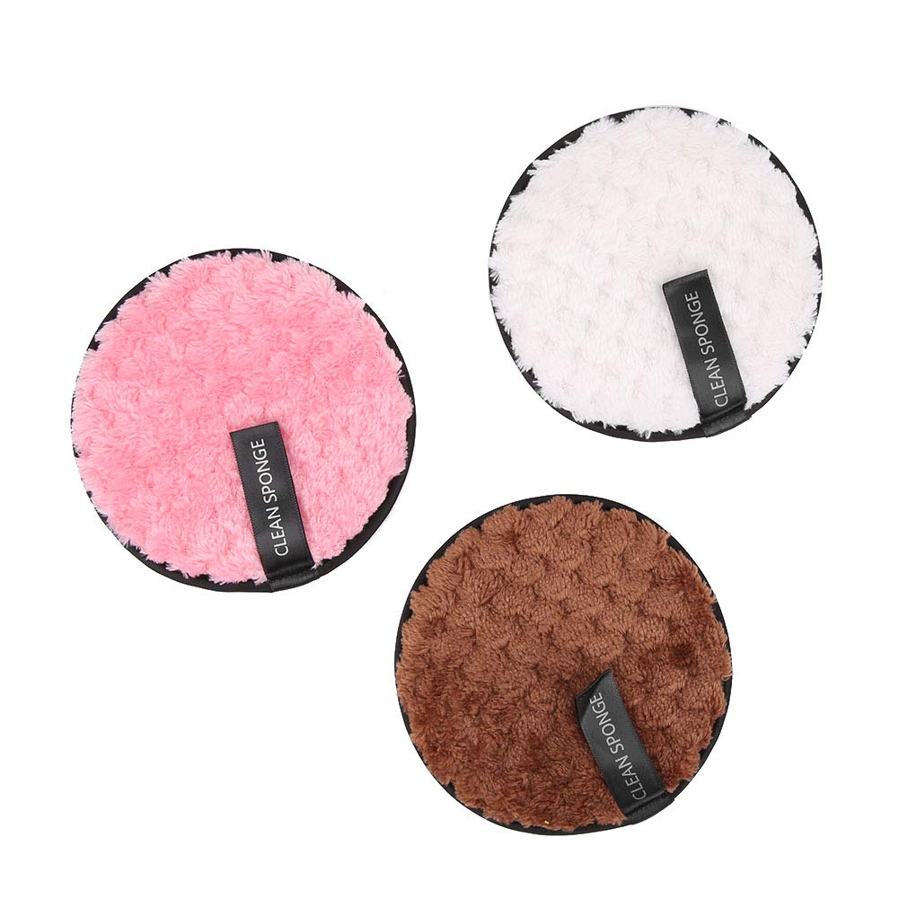 3Pcs Reusable Superfine Fiber Makeup Remover Pads - Gentle Face Cleansing & Makeup Removal with Pineapple Pattern | Eco-Friendly, Soft & Washable for Daily Skincare & Travel