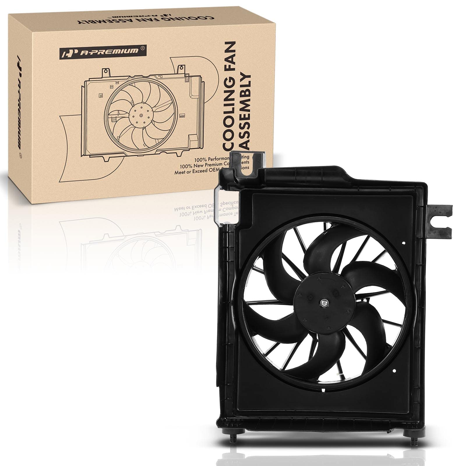 Premium AC Condenser Fan Assembly Replacement for Dodge Ram 1500 2002-2008, Ram 2500 2003-2007, Ram 3500 2004-2007 - Compatible with Part# 5080647AB, 5103464AB - Perfect for Cooling System Repair & Summer Driving