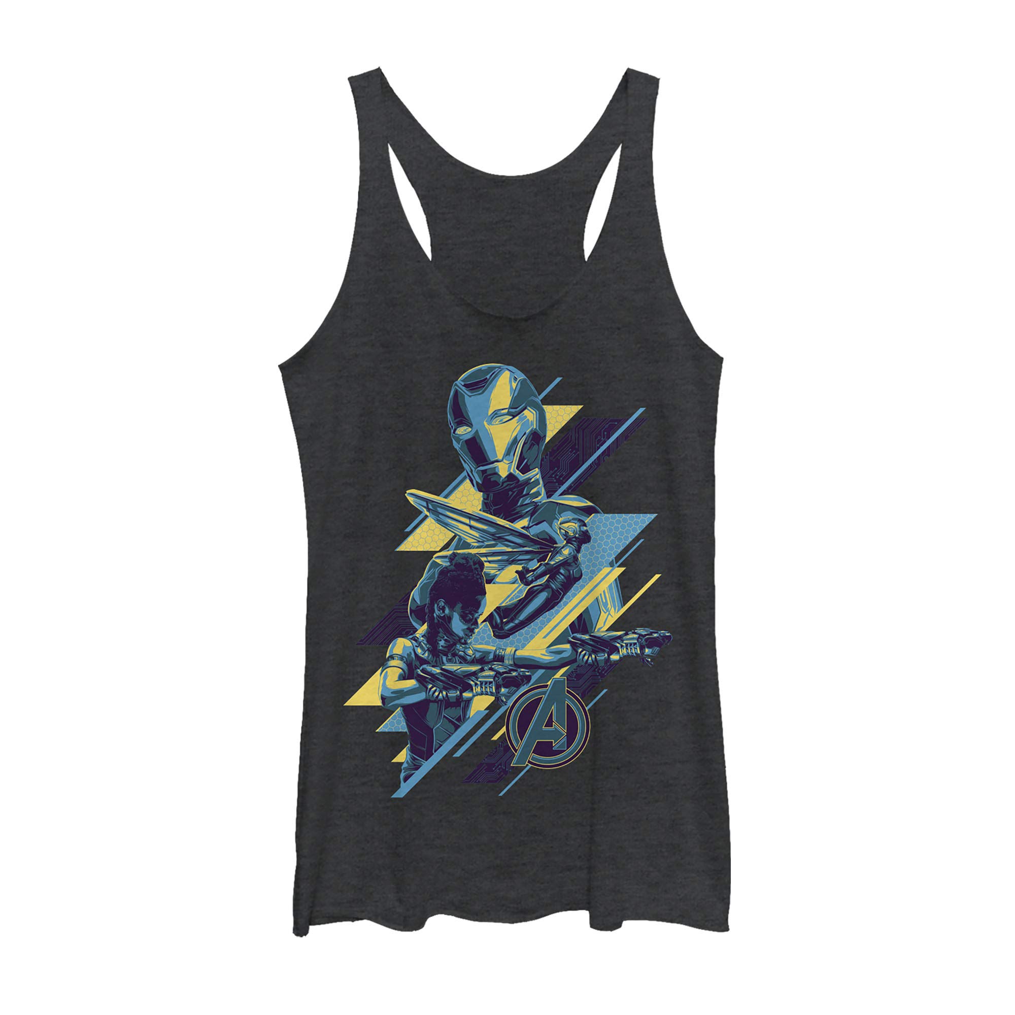 Marvel Geo Ladies Women's Racerback Tank Top - Breathable Workout Shirt for Yoga, Gym & Running | Superhero Inspired Athletic Wear