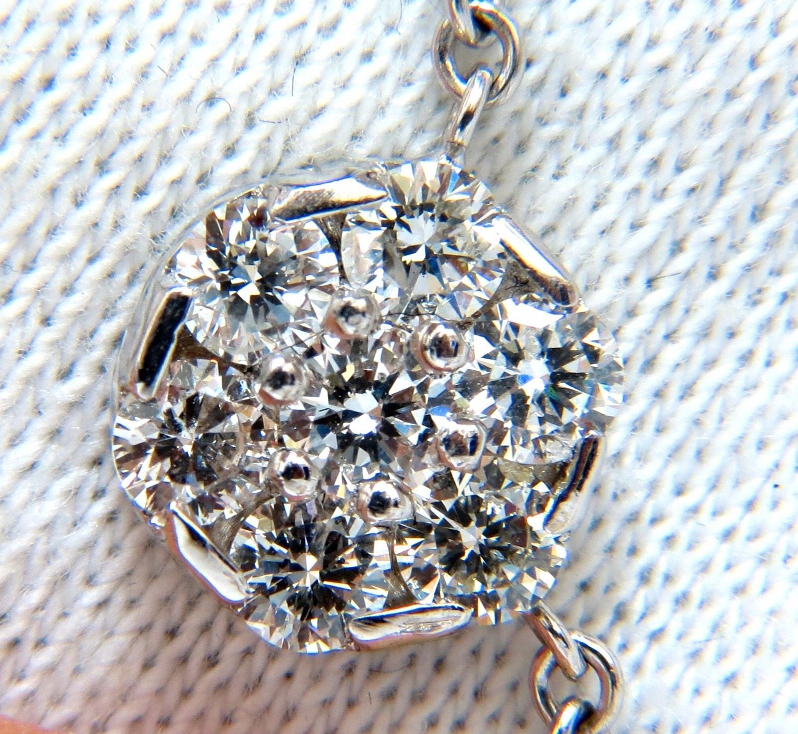 6.50ct Natural Diamond Cluster Pendant Necklace - 14K Yellow Gold Floral Design, 18 Inch Chain - Perfect for Weddings, Anniversaries & Special Occasions