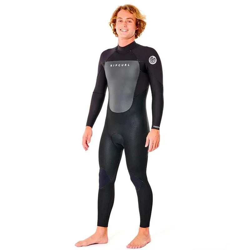 Rip Curl 4/3 Omega Back Zip Black Neoprene Wetsuit for Men - Surfing, Diving & Water Sports