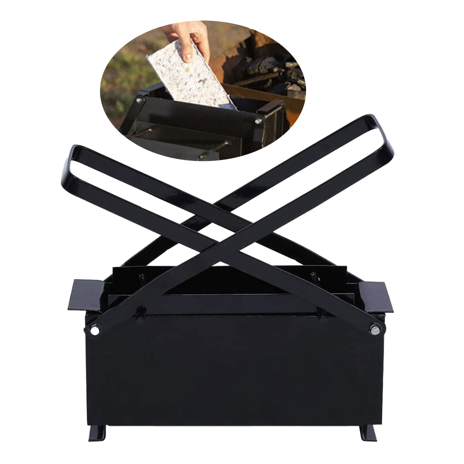 Alvinlite Manual Paper Log Briquette Maker - DIY Recycled Newspaper Press for Fire Bricks | Eco-Friendly Heating Fuel for Wood Stoves & Fireplaces | Compact 10x5x3.2 Inch Home Tool for Sustainable Living & Camping