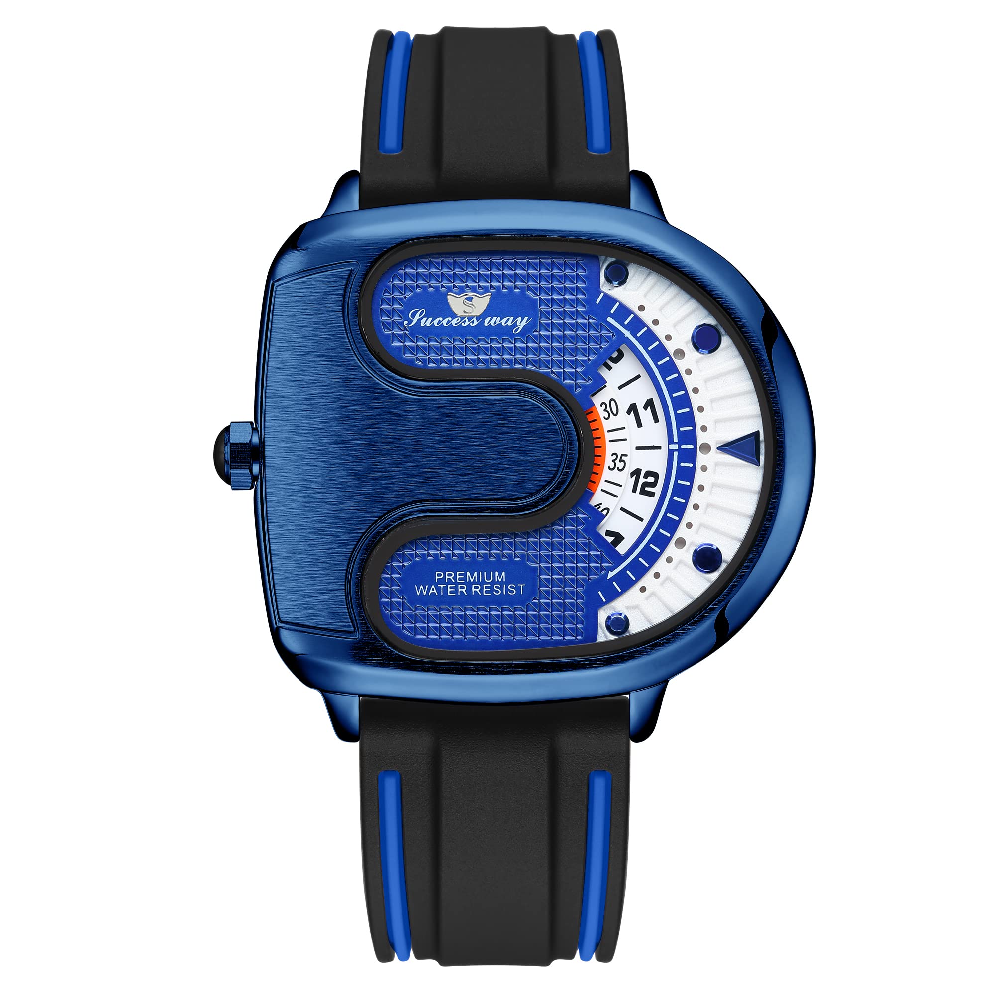 GORBEN Men's U-Shaped Sports Watch - Waterproof Lightweight Silicone Band Wristwatch for Men - Personalized Gift for Family & Friends - Perfect for Running, Gym, Outdoor Activities & Daily Wear