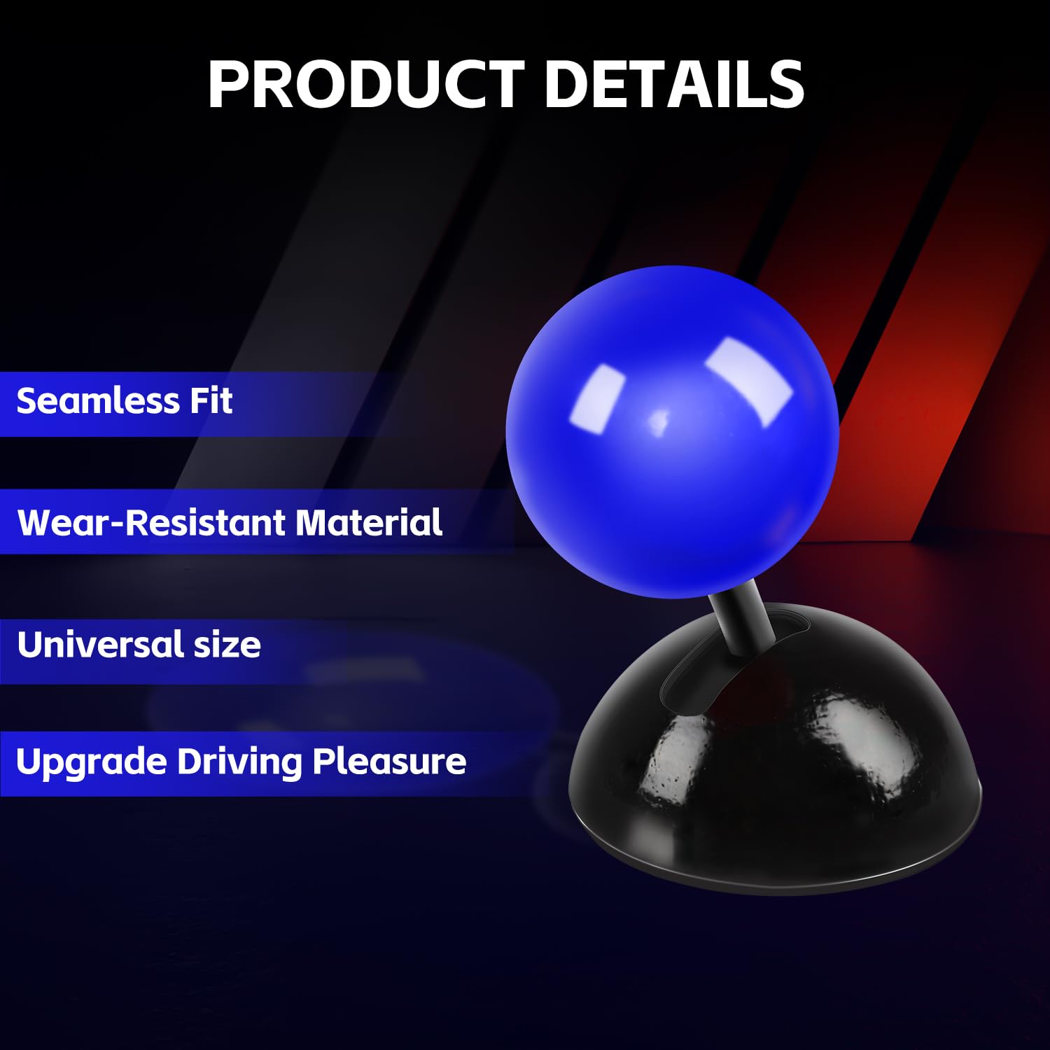 Car Push Start Button - Metal Ball-Bar One-Touch Engine Starter (Blue) for Automotive Upgrade