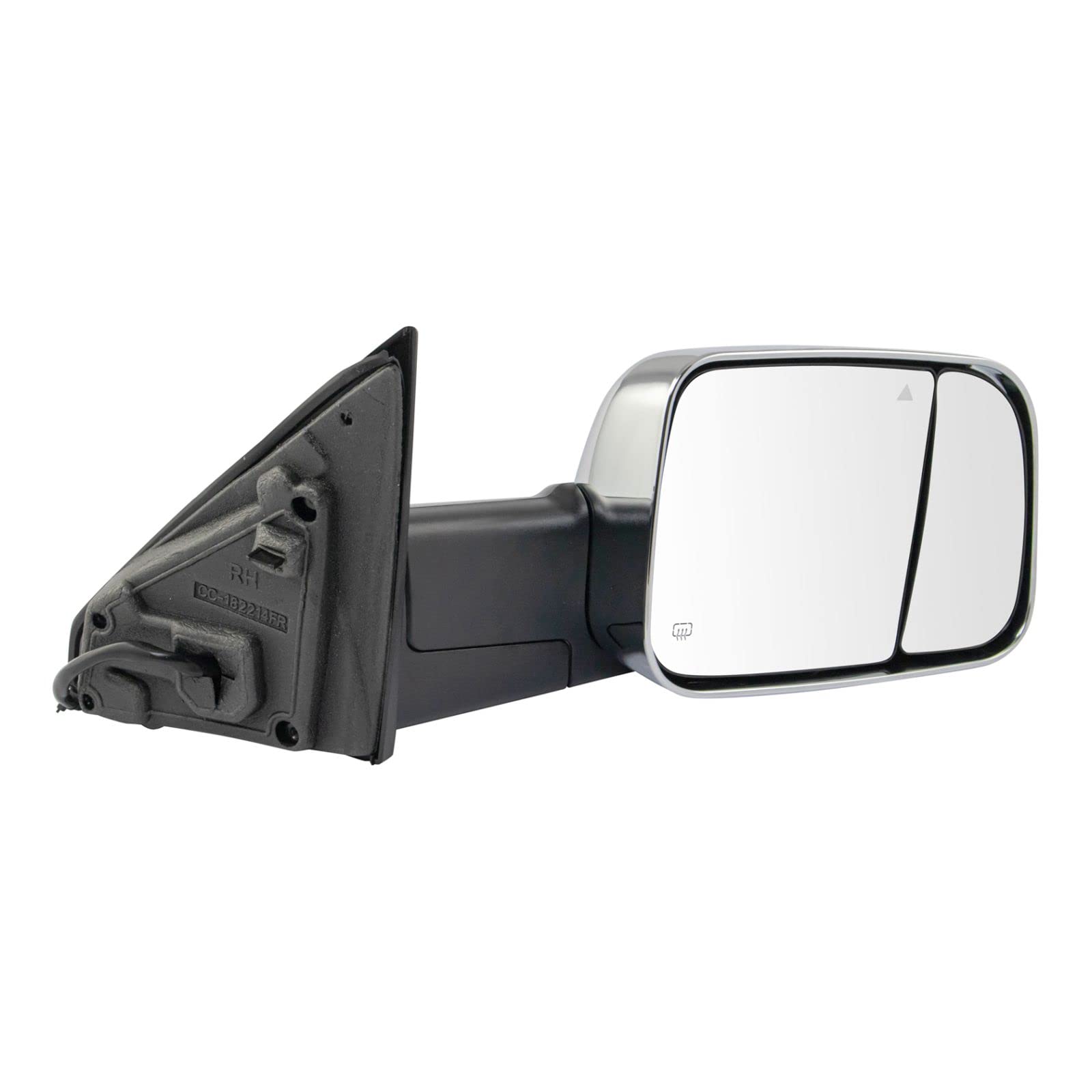 Heated Blind Spot Detection Mirror with Puddle Light Turn Signal - Right Side for Ram Trucks | Enhanced Safety & Visibility for Night Driving & Parking