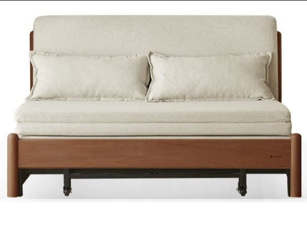 61x33-78.1x30.3 inch / 155x83.8-198.3x77сm / Beech Walnut sofa bed - off-white