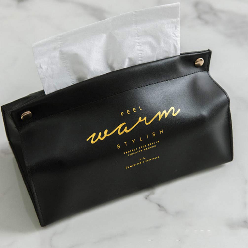 1pc PU Leather Napkin Holder Box - Stylish Paper Towel & Napkin Storage Container for Kitchen, Dining Table, Office, and Restaurant Use