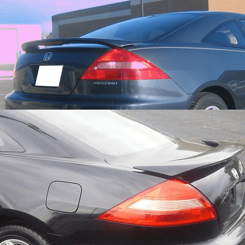 2003-2005 Honda Accord 2 Door Coupe OEM Style ABS Trunk Spoiler with 3rd Brake Light - Unpainted Black - Perfect for Car Enthusiasts & Custom Upgrades