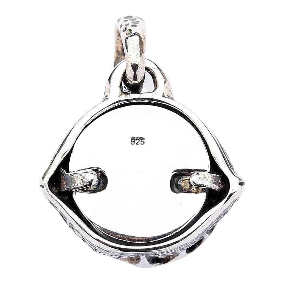 Blue Evil Eye Sterling Silver Gothic Pendant Necklace for Women - Protection Charm Jewelry for Wicca, Goth Fashion & Spiritual Gifts
