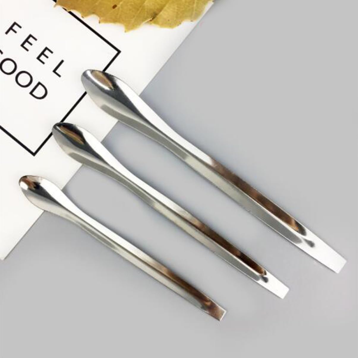 Stainless Steel Cosmetic Spatula - Makeup Spatula for Lipstick, Powder & Cream Application | Travel-Friendly Compact Beauty Tool | Perfect for Salon, Home & Travel Makeup Kits