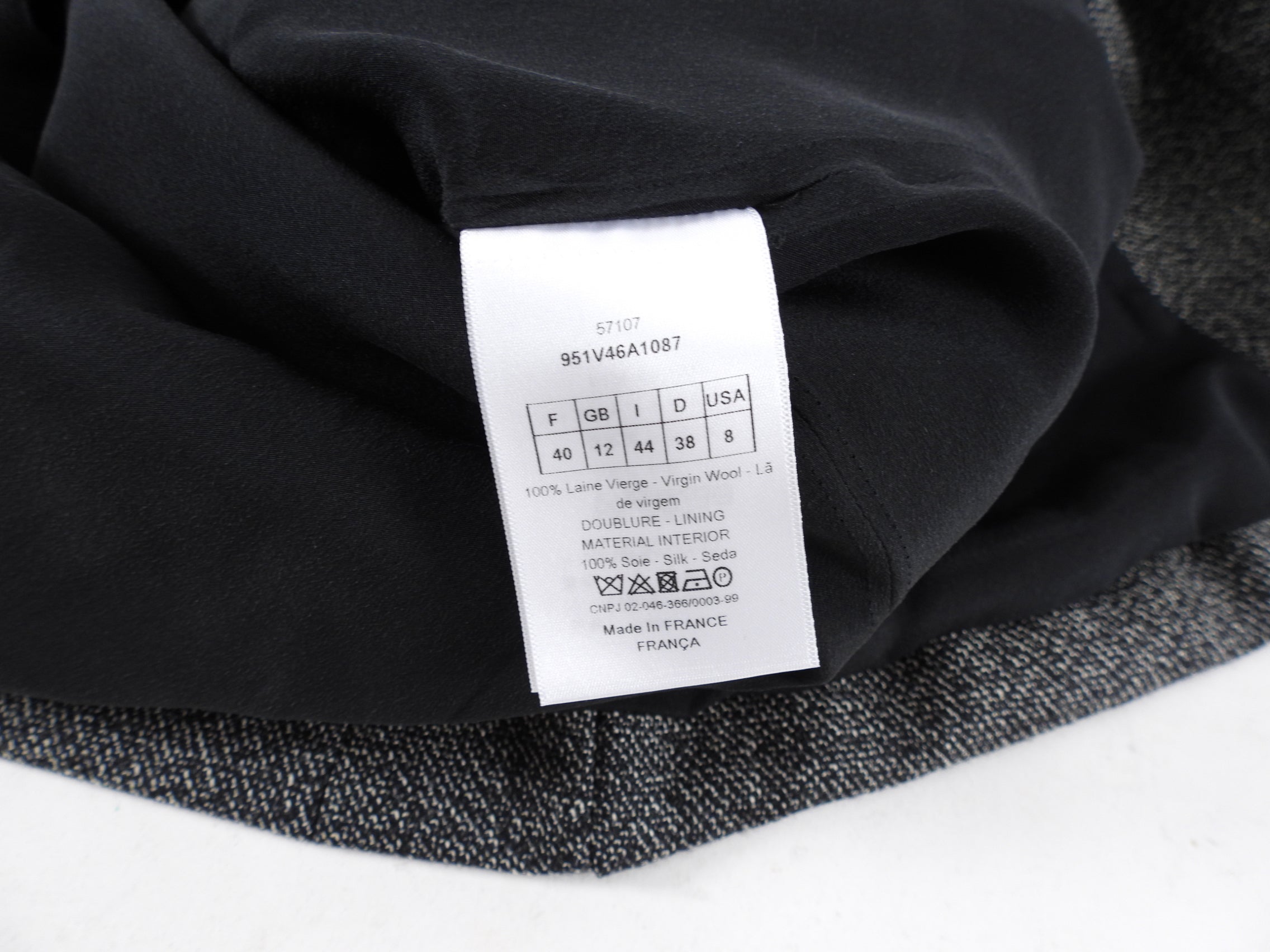 Christian Dior Grey Wool Fitted Blazer Jacket for Women | Size FR40 / US 8 / Medium | Perfect for Business Meetings & Formal Events