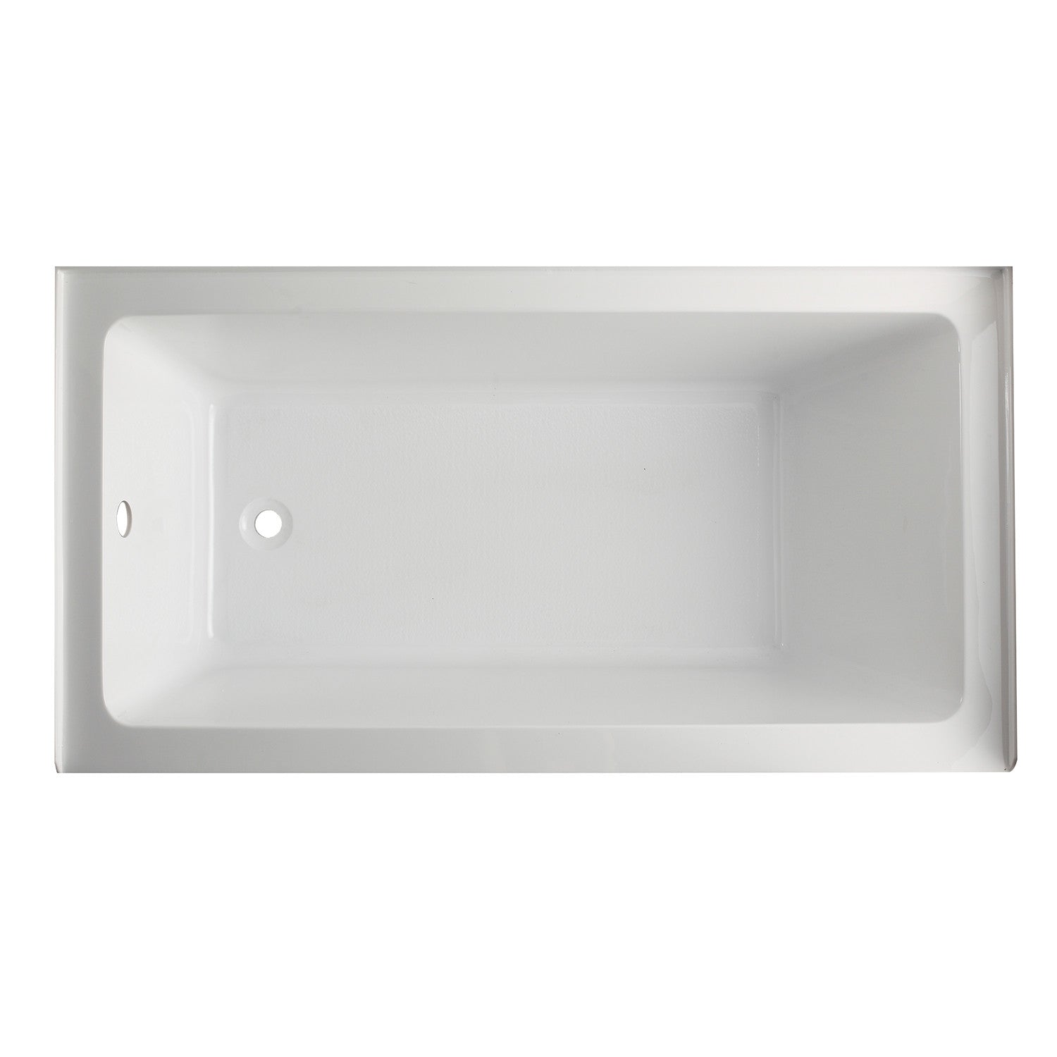 Aqua Eden VTAP6032L22C 60 Inch Acrylic Rectangular 3-Wall Alcove Bathtub with Anti-Skid Surface, Left Hand Drain, Glossy White - Perfect for Modern Bathrooms, Spa-Like Relaxation, and Family Homes