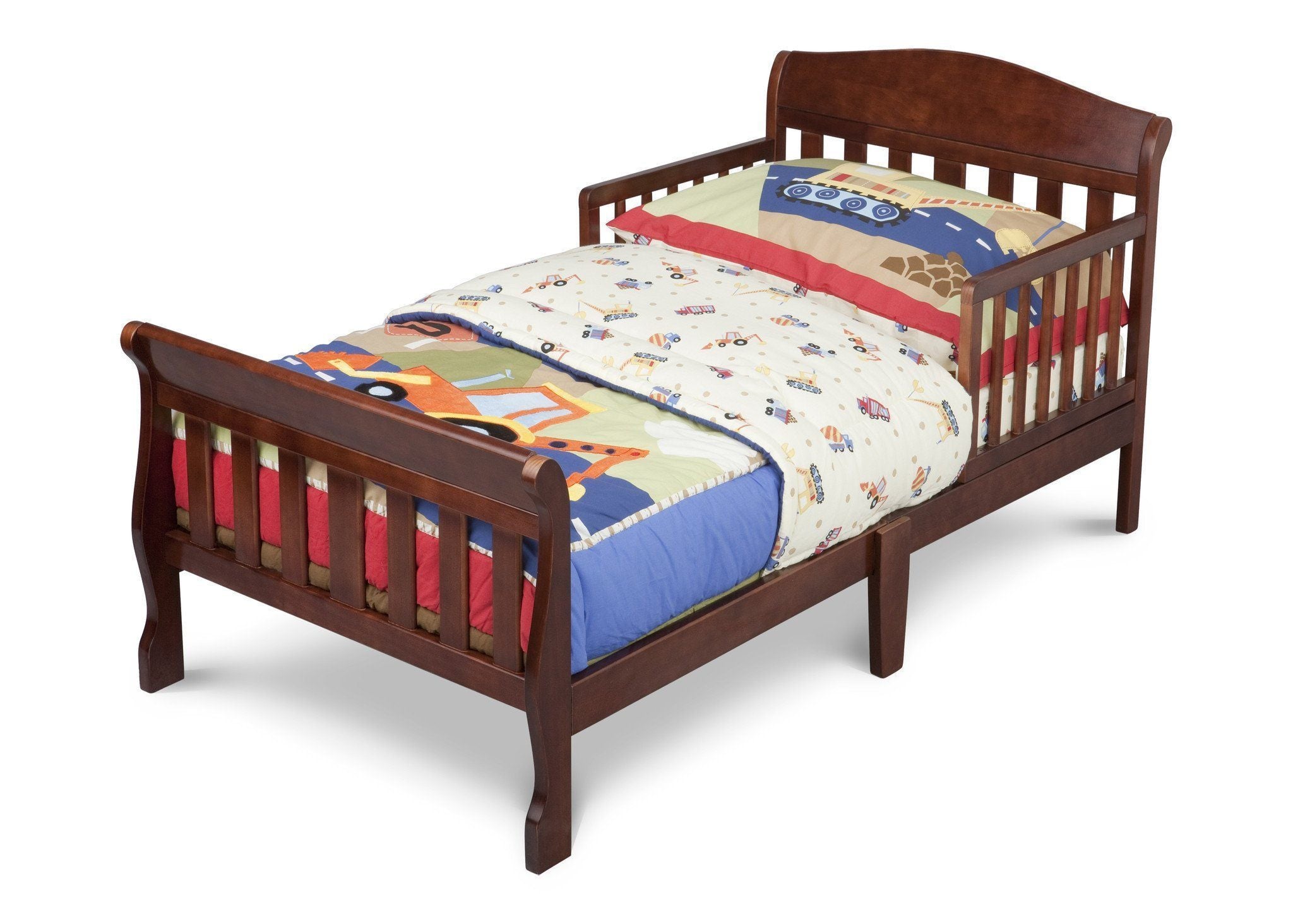 Canton Toddler Bed for Kids - Safe & Comfortable Wooden Toddler Bed with Guardrails | Perfect for Nursery, Daycare & Transitioning from Crib to Big Kid Bed