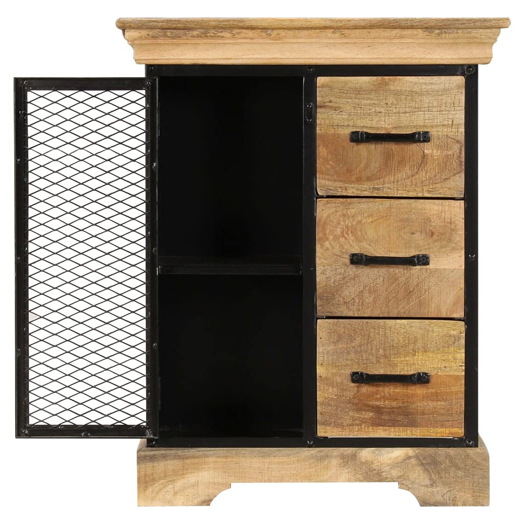 Rustic Side Cabinet with Storage - 23.6