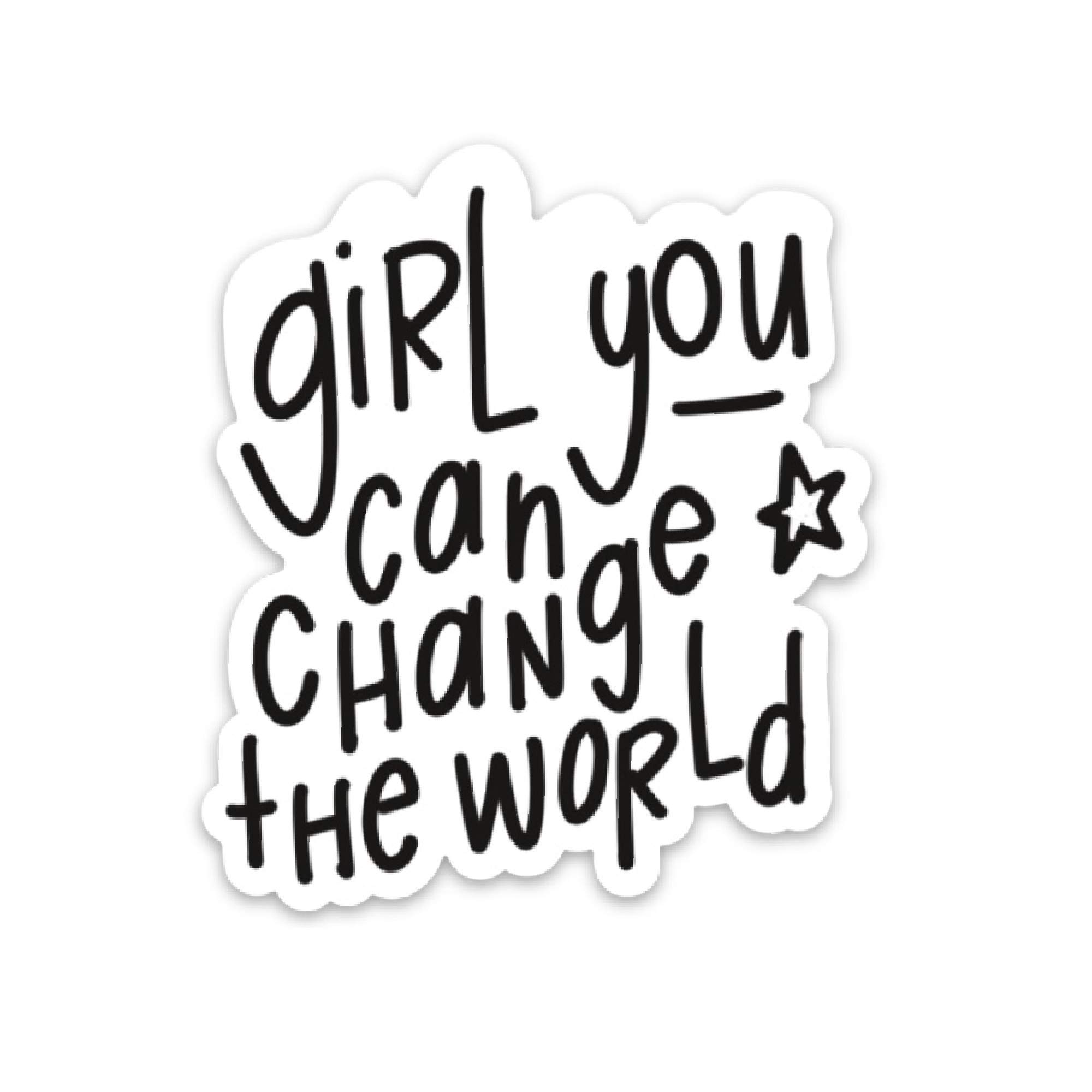 Empowering Mental Health Stickers for Girls - Change the World