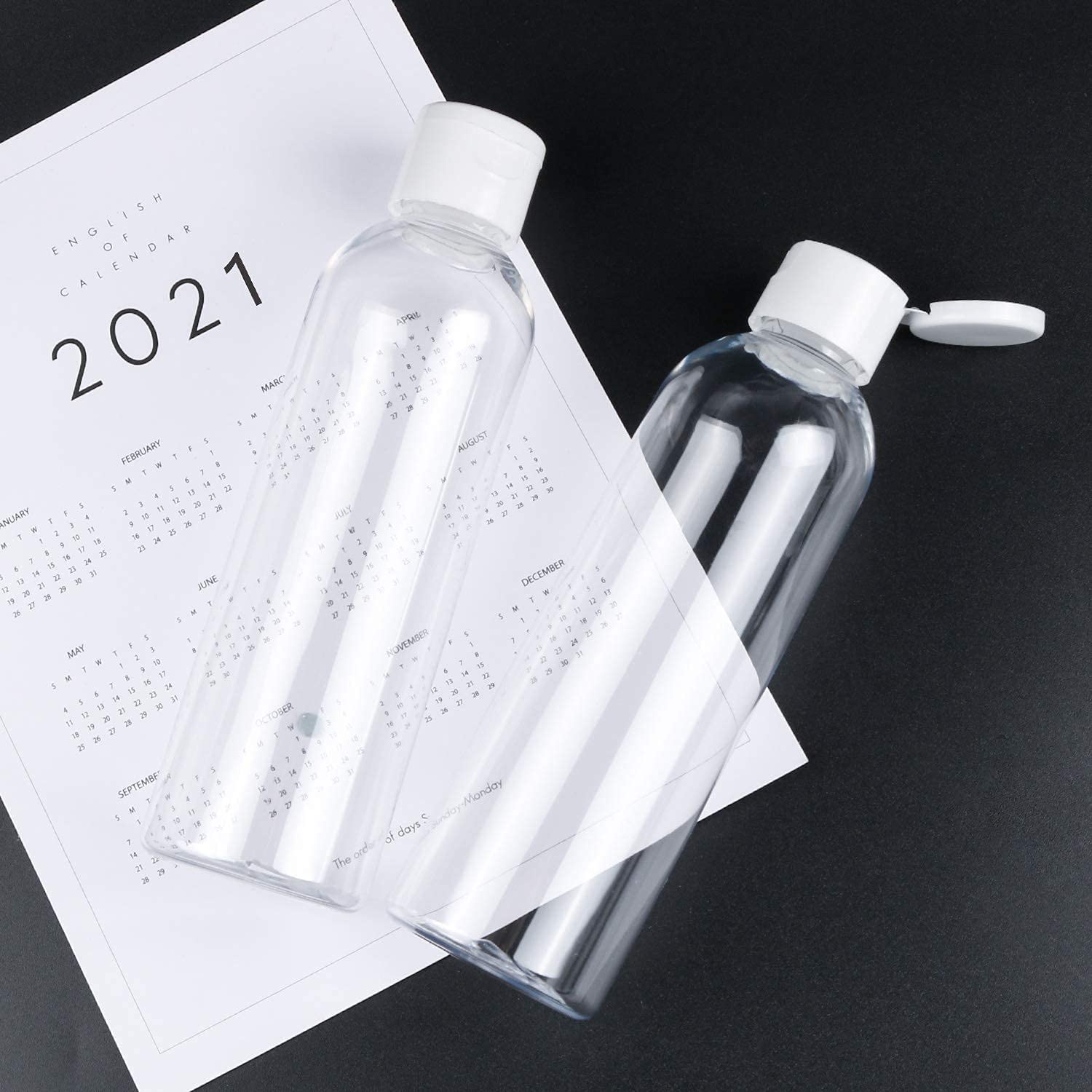 200ml Refillable Travel Size Plastic Bottles - Clear Empty Squeeze Bottles with Flip Top Cap for Toiletries, Shampoo, Lotion & Cosmetics | Leak Proof & Portable | Perfect for Travel, Gym & Home Use (Pack of 3)