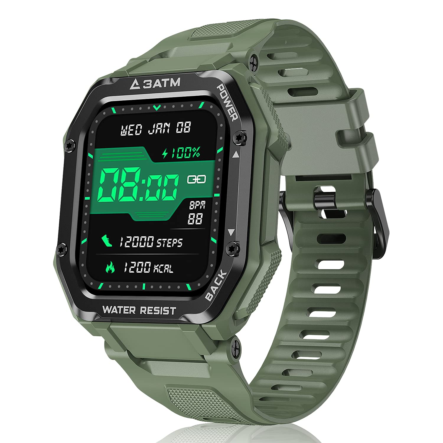Smart Watch for Women & Men - Waterproof Fitness Tracker with Blood Pressure & Heart Rate Monitor, 1.69