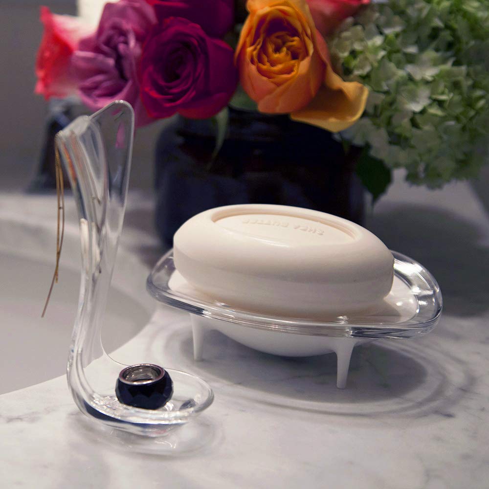 Clear Ocean Soap Dish - Bathroom & Kitchen Organizer