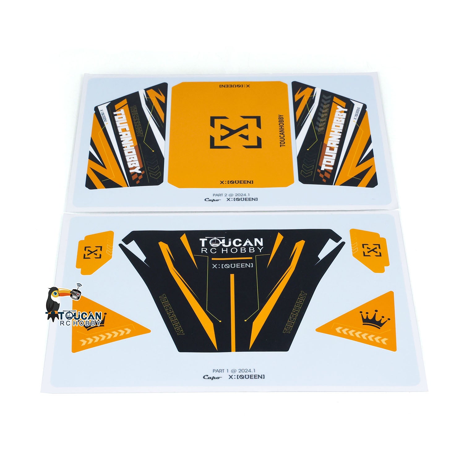 Custom PVC Waterproof Decal Stickers for Capo 1/8 U4 CD1582X RC Crawler - Durable Toucan Design for RC Hobby Vehicles - Perfect for Off-Road Climbing & RC Car Customization