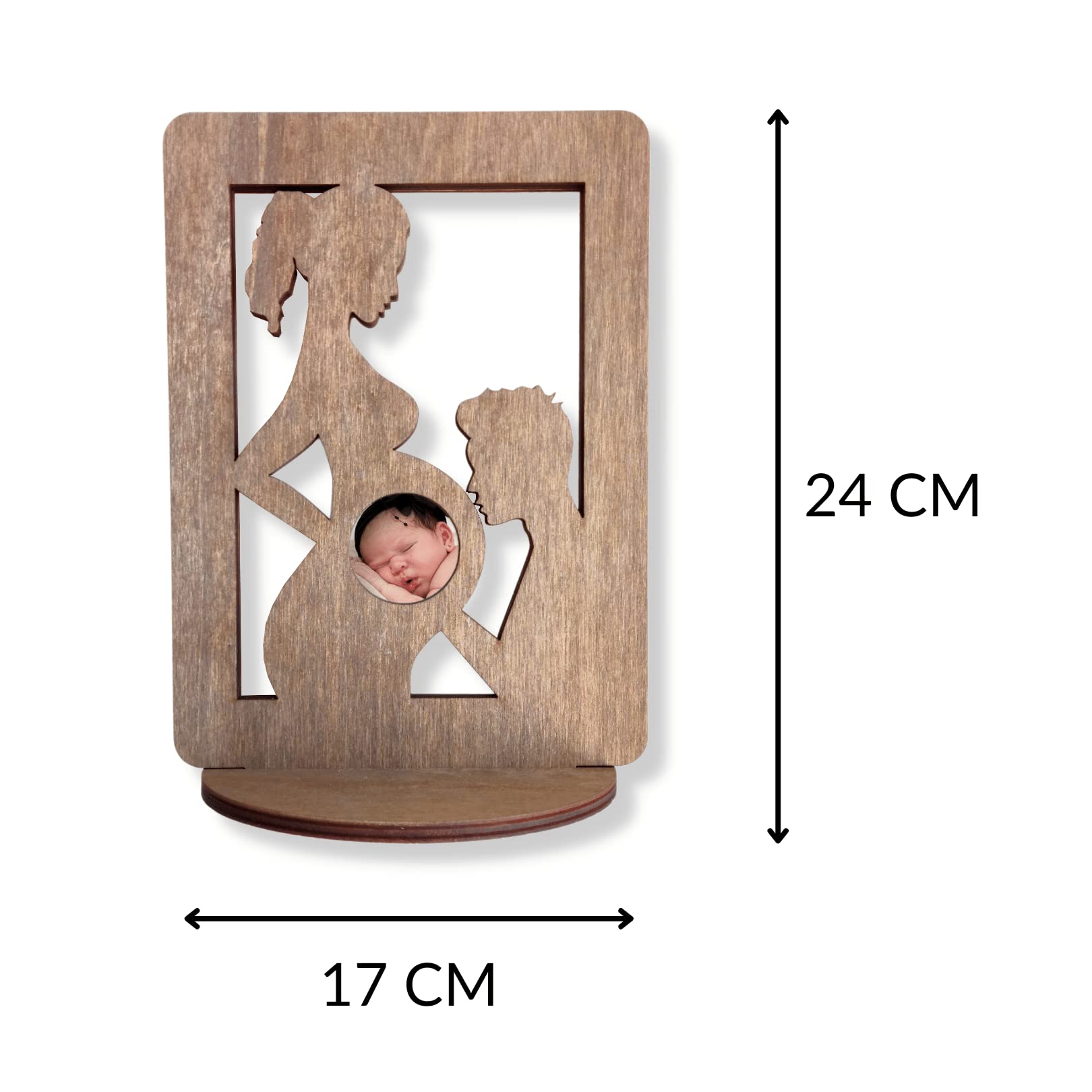 Wooden Pregnancy Ultrasound Photo Frame - Heartwarming Gift for Expecting Moms & Future Mothers - Perfect Baby Shower Present & Nursery Decor (Lisa)