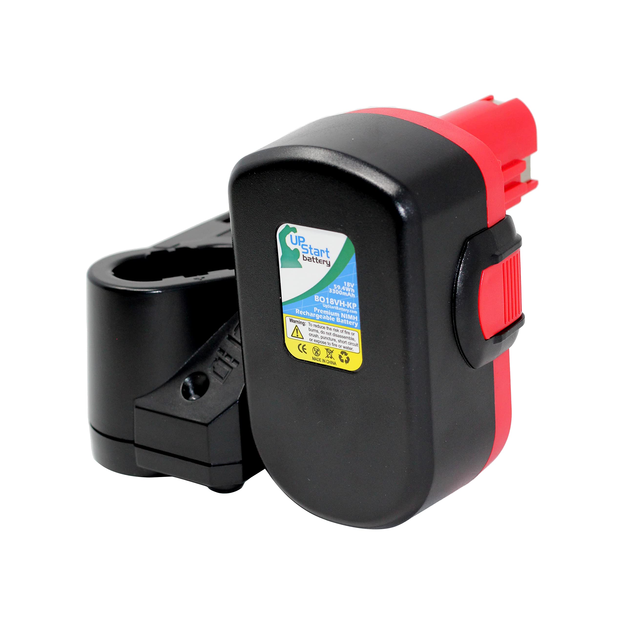 2-Pack Replacement Battery for Bosch 52318 18V Power Tools with Universal Charger - 3300mAh NiMH Battery Compatible with Bosch 18V Cordless Drills, Saws & More - Perfect for DIY Projects, Home Repairs & Professional Construction Work