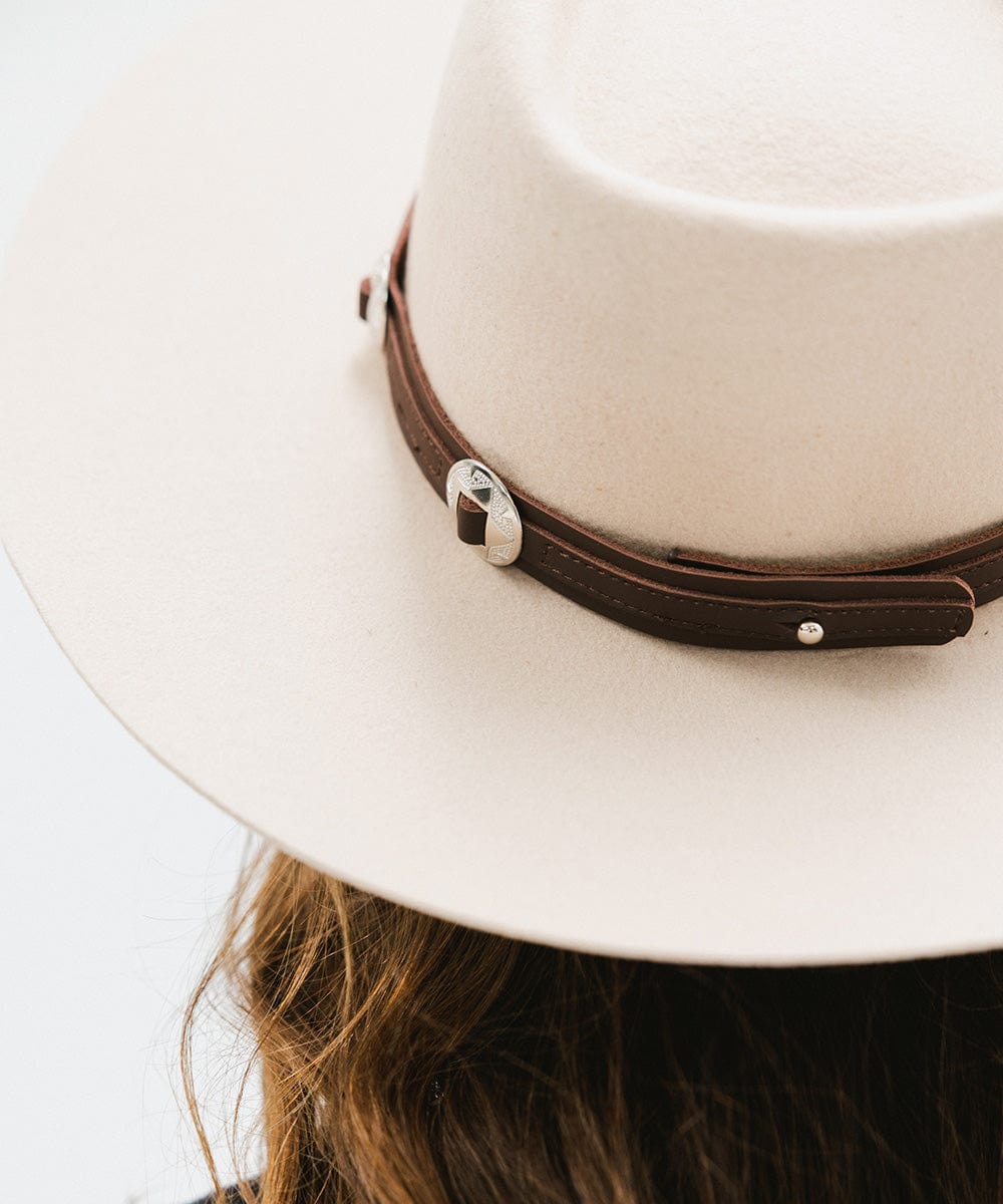 Authentic Genuine Leather Western Hat Band for Cowboy Hats - Handcrafted Adjustable Headband for Rodeo, Country Music & Outdoor Events