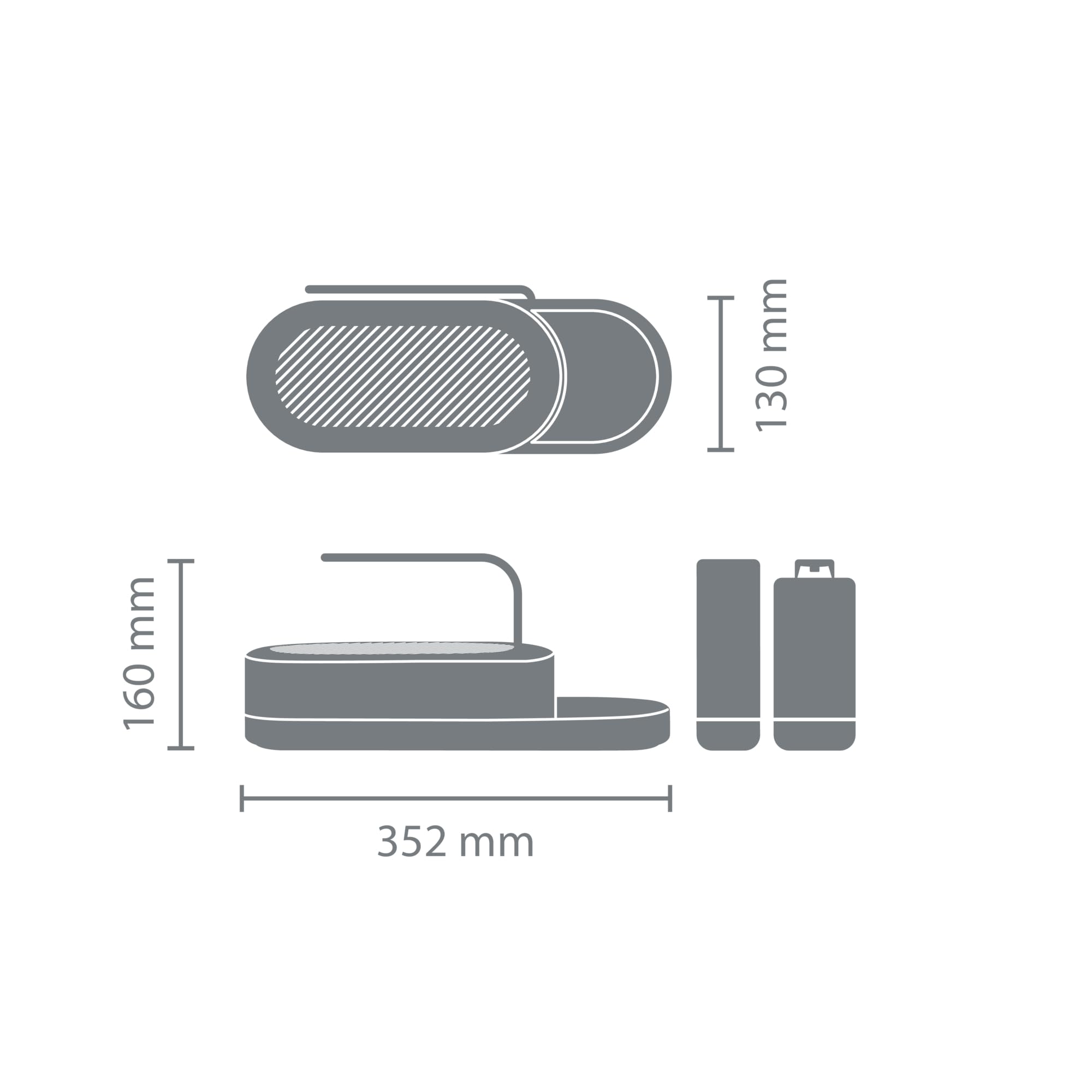 Brabantia 3-Piece Sink Organizer Set - Soap Dispenser, Soap Squeezer & Storage Tray - Compact Space-Saving Design with Drip Tray & Non-Slip Base - Mineral Fresh White - Perfect for Kitchen, Bathroom & Vanity Organization