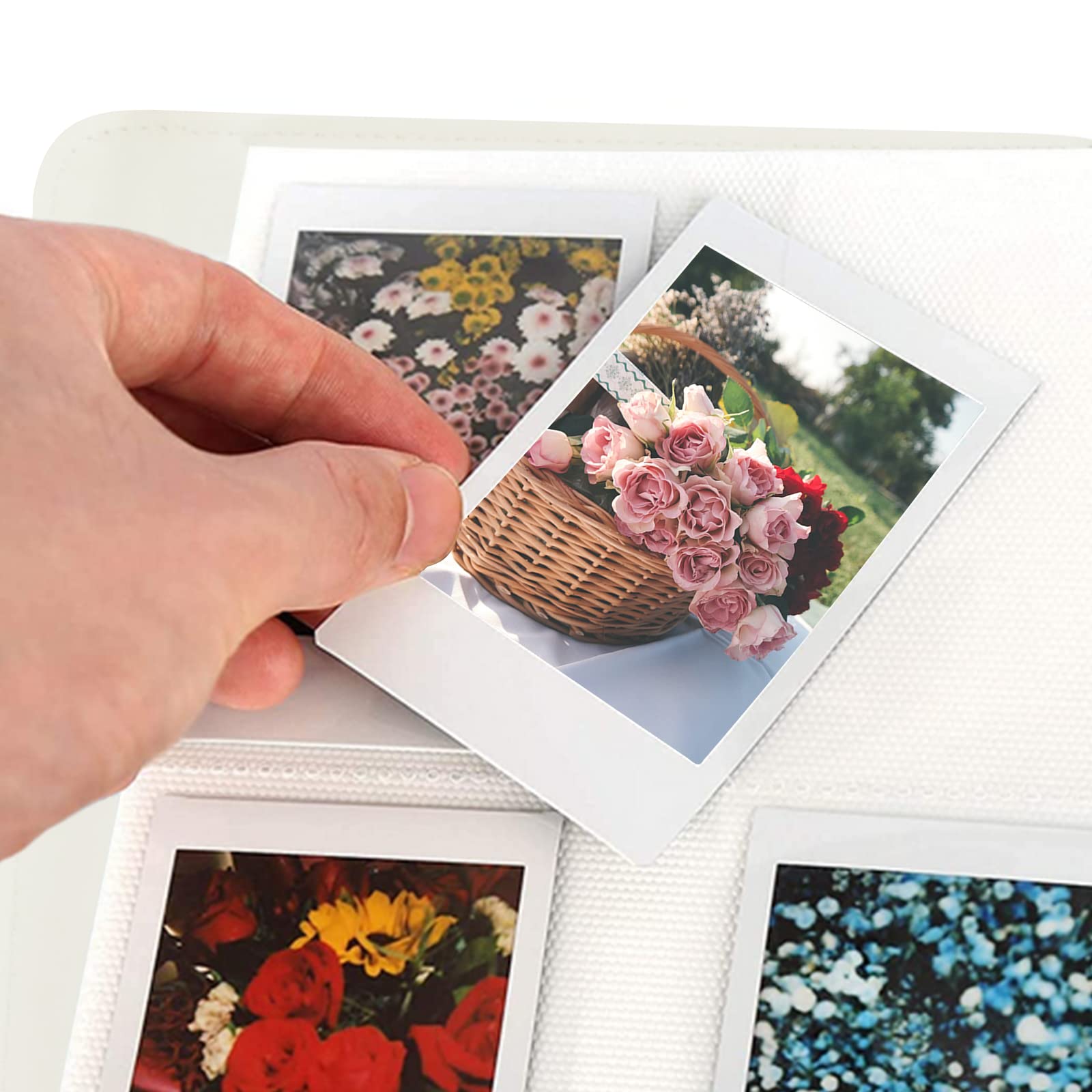 Carehabi 256-Pocket Photo Album - Compatible with Fujifilm Instax Mini, Polaroid Zinc, Kodak Zinc & HP Sprocket Photo Paper - Perfect for Wedding, Baby, Travel Memories (Blue)