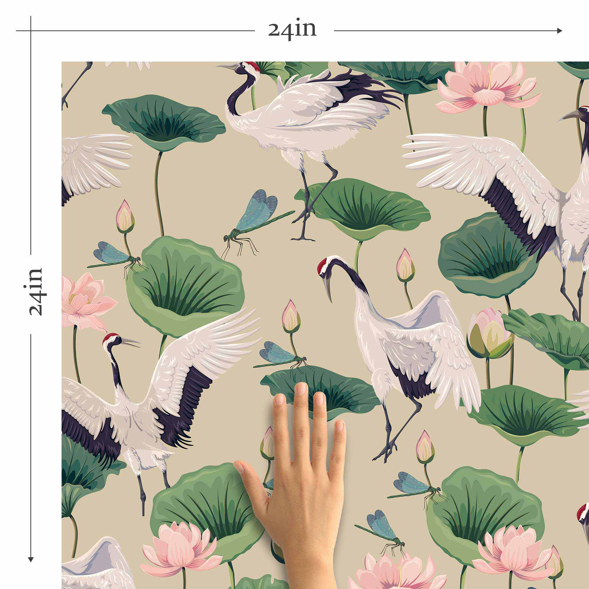 Green Botanical Peel and Stick Removable Wallpaper - Self-Adhesive Wall Decor for Bedroom, Living Room, Nursery & Office - Easy to Apply & Remove