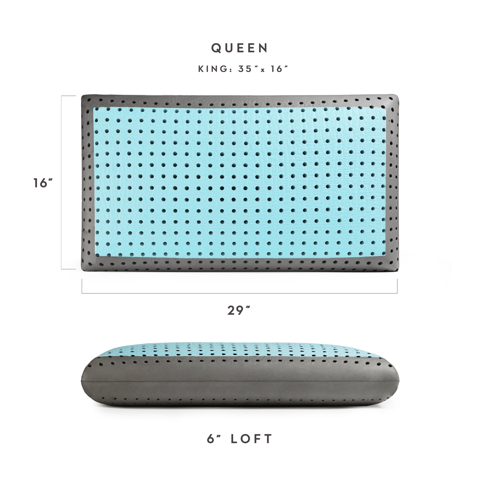 Malouf CarbonCool® + Omniphase® LT Cooling Pillow for Hot Sleepers - Breathable & Hypoallergenic Pillow for Side, Back & Stomach Sleepers - Perfect for Night Sweat Relief & Better Sleep