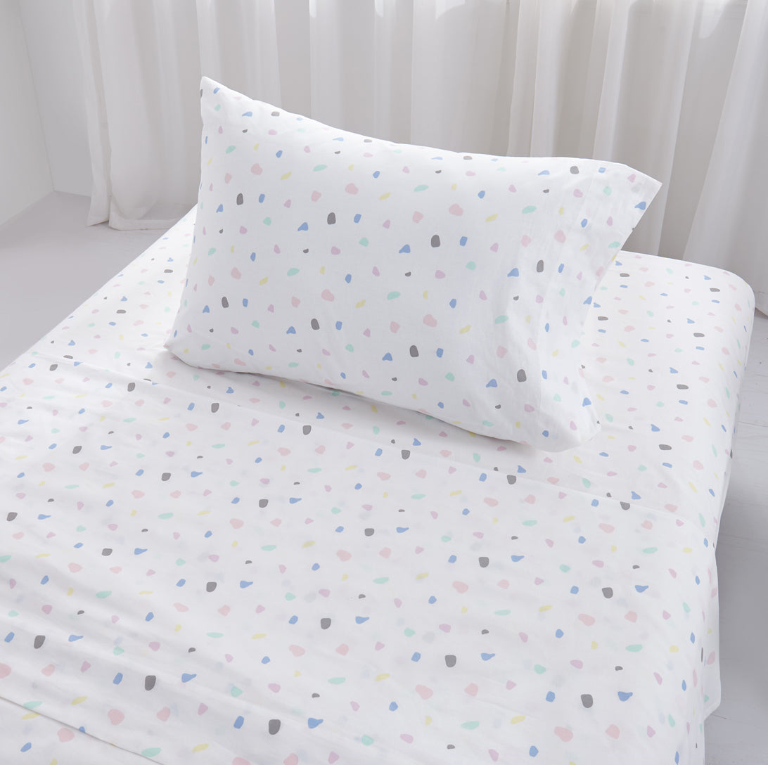 Organic Cotton Printed Cookie Crumbs Duvet Cover Set - Soft & Breathable Bedding for Cozy Bedroom Decor - Perfect for Kids Rooms, Guest Rooms & Dorm Essentials