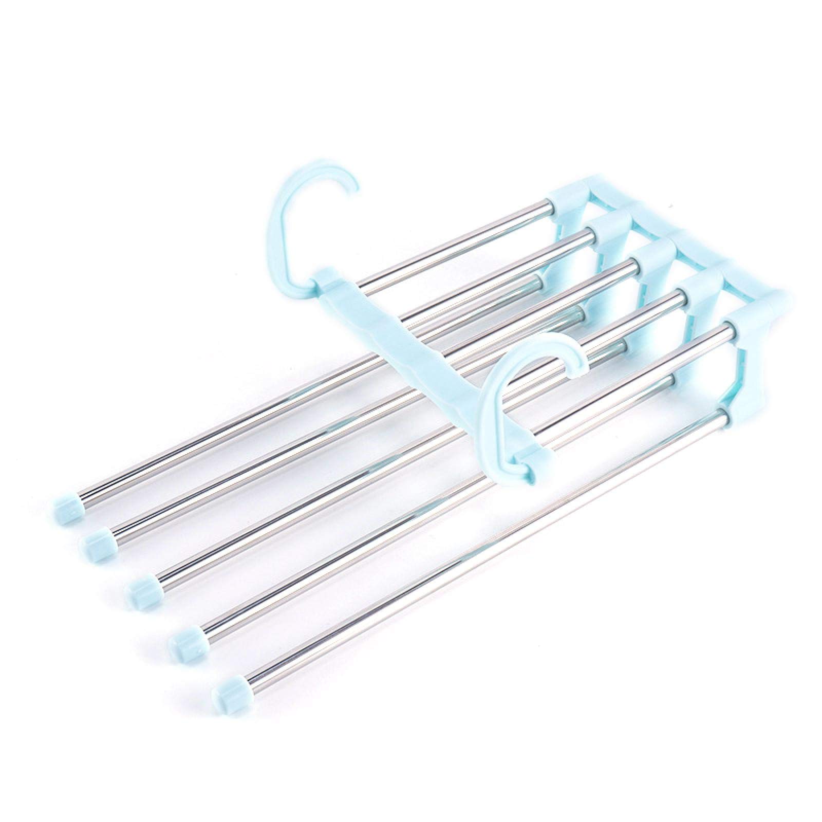 5-in-1 Stainless Steel Magic Clothes Hanger - Multi-Functional Pants, Tie & Shelf Organizer for Closet Storage (2 Pack) | Space Saving Wardrobe Solution for Home & Office Organization