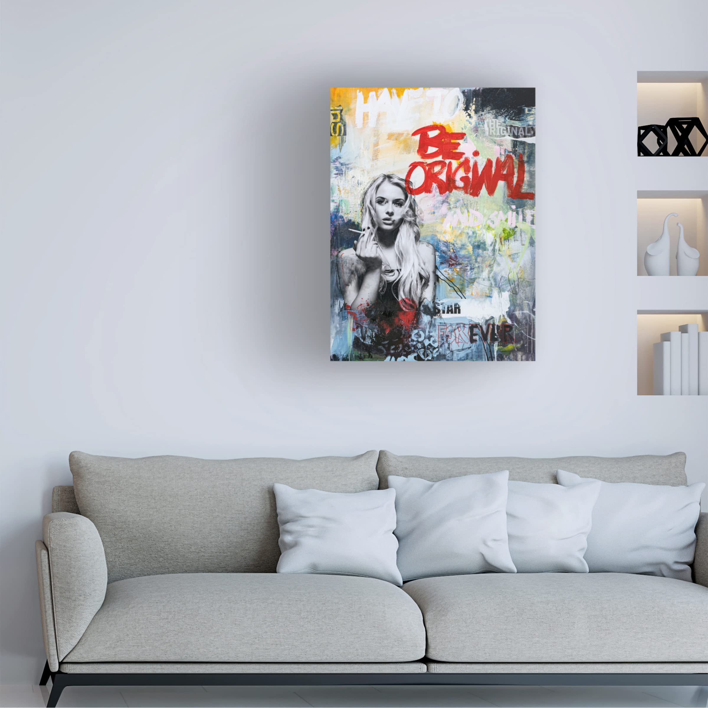 Trademark Fine Art 'Be Original' Canvas Wall Art by Design Fabrikken - Modern Home Decor for Living Room, Bedroom & Office