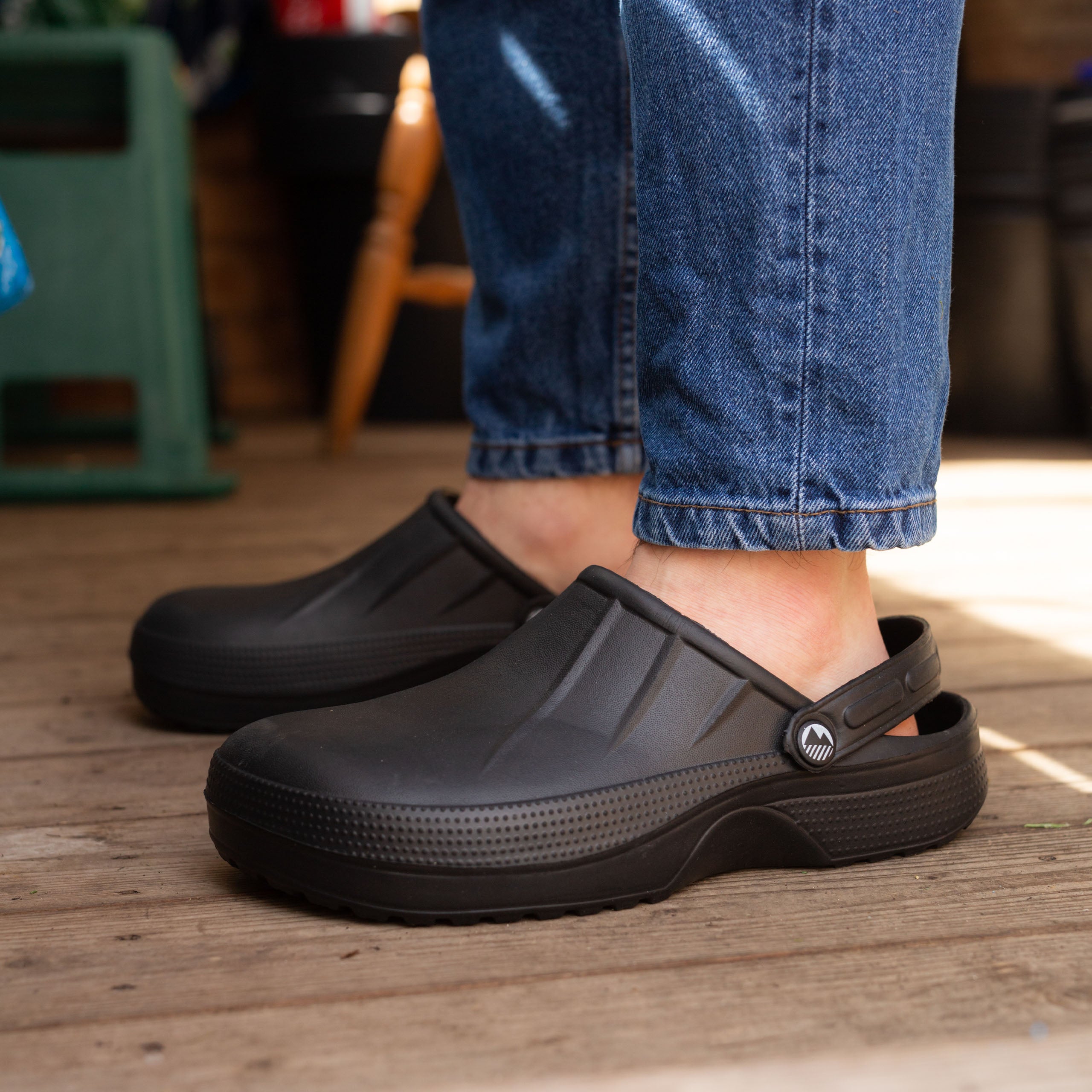 Men's Allonby Classic Garden Clogs - Wide Fit Comfortable Slip-On Shoes for Outdoor Work, Gardening & Beach Use