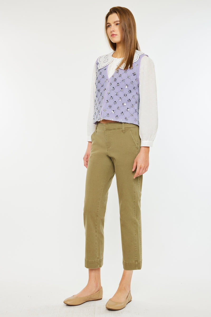 Julia Mid Rise Straight Jeans for Women - Classic Comfort Stretch Denim Pants - Perfect for Casual Wear, Office & Everyday Outfits