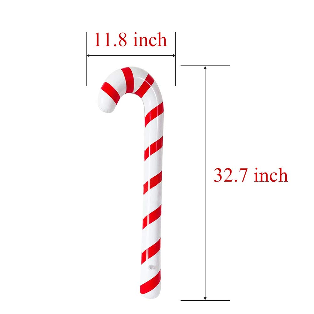 Joliyoou Inflatable Christmas Candy Canes - 6 Pack Holiday Party Decorations for Indoor & Outdoor Use - Perfect for Xmas Tree, Yard, and Festive Celebrations